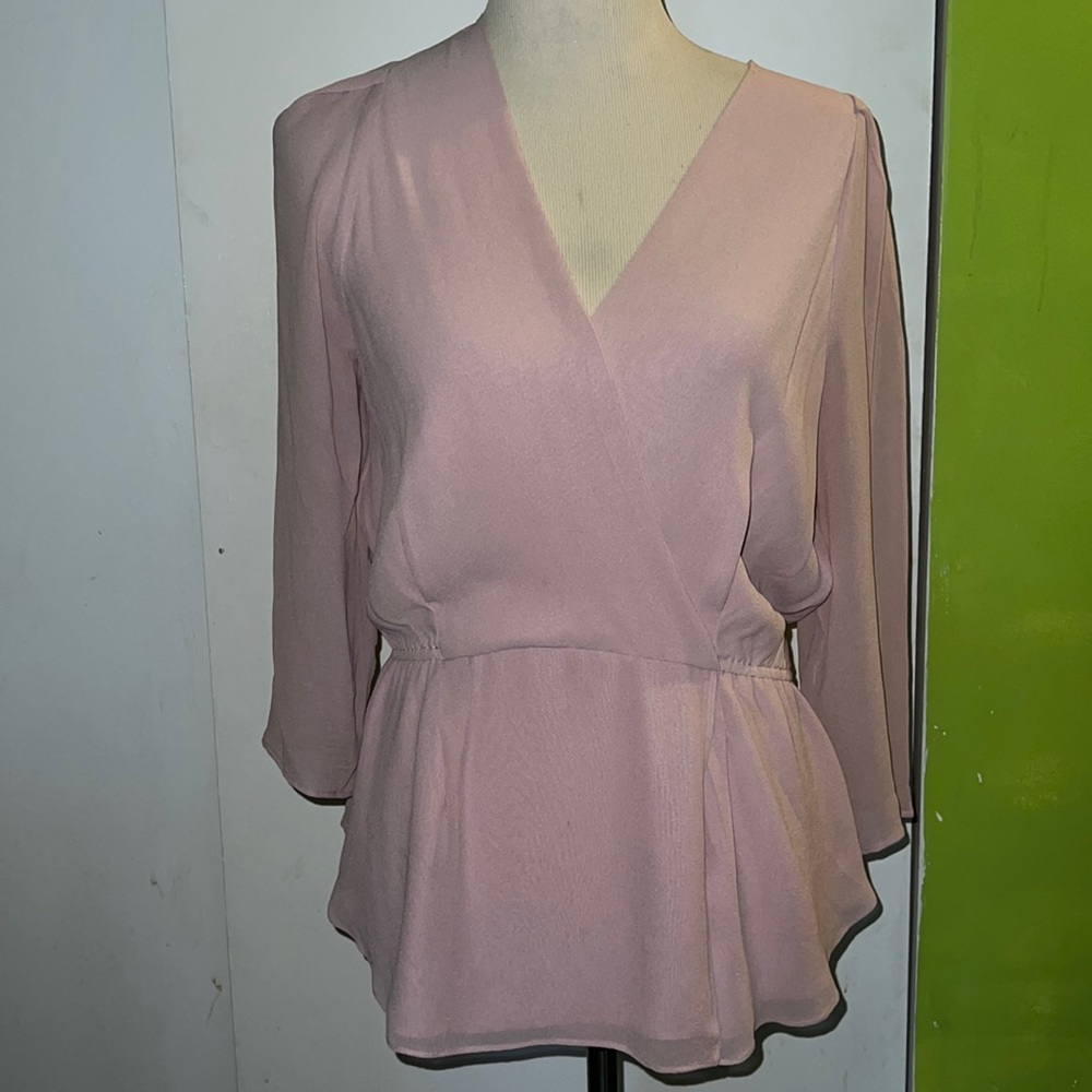 Babaton Medium pink silk top